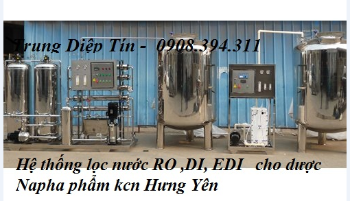 Hệ thống lọc nước RO–DI 350L/h tại Cty Dược phẩm Napharco – Hưng Yên