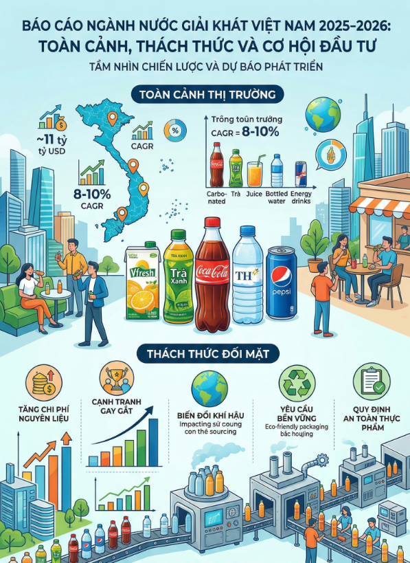 Báo cáo ngành nước giải khát Việt Nam 2025-2026 - Cơ hội đầu tư